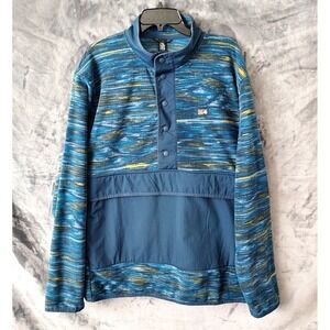 Mountain Hardwear Microchill Snap Fleece Jackets Men's 2XL‎ Blue Outdoor Comfort